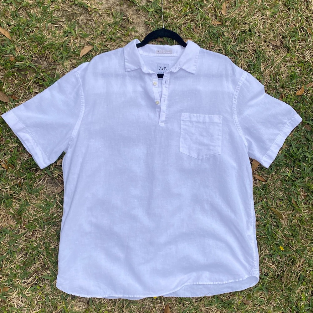 ZARA White Linen